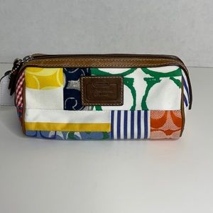 Coach  Patchwork Multi-color Hampton Cosmetic Bag